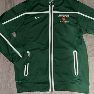Nike Green Full-Zip Performance Jacket with White Trim